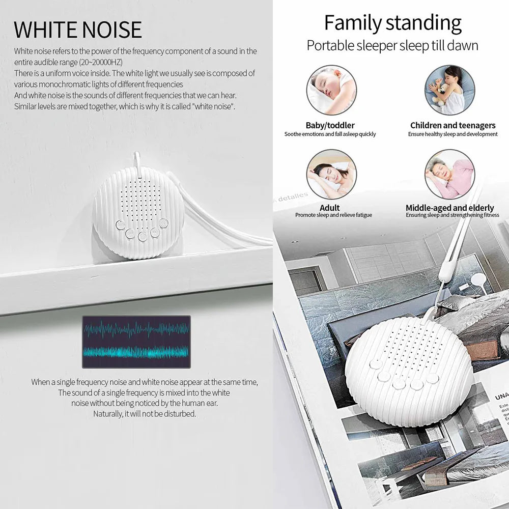 White Noise Sound Portable Baby Sleep Monitor