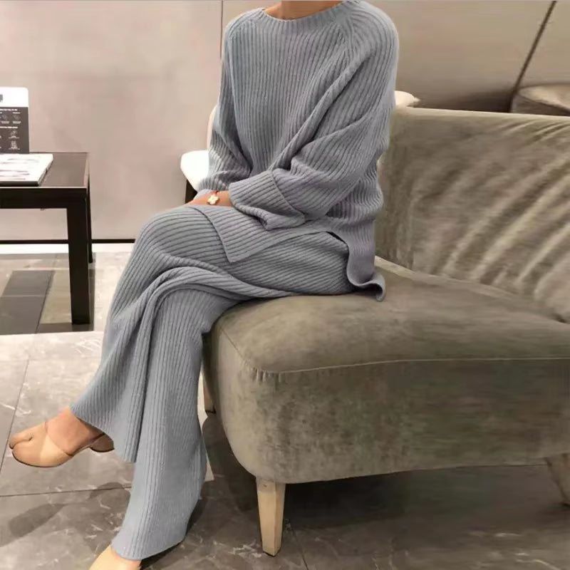 O-Neck Pullover Two Piece Set