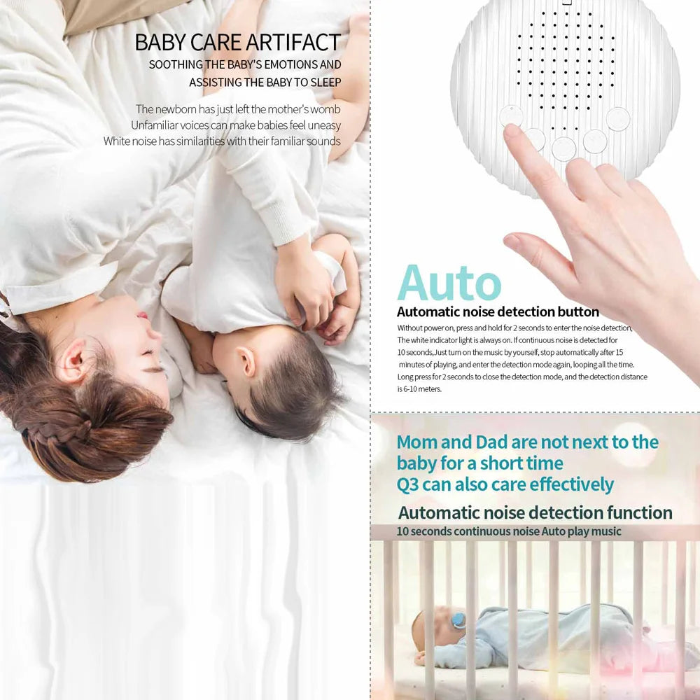 White Noise Sound Portable Baby Sleep Monitor